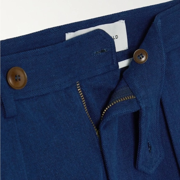 Pleated Denim Straight Leg Pants - Picture 2 of 6